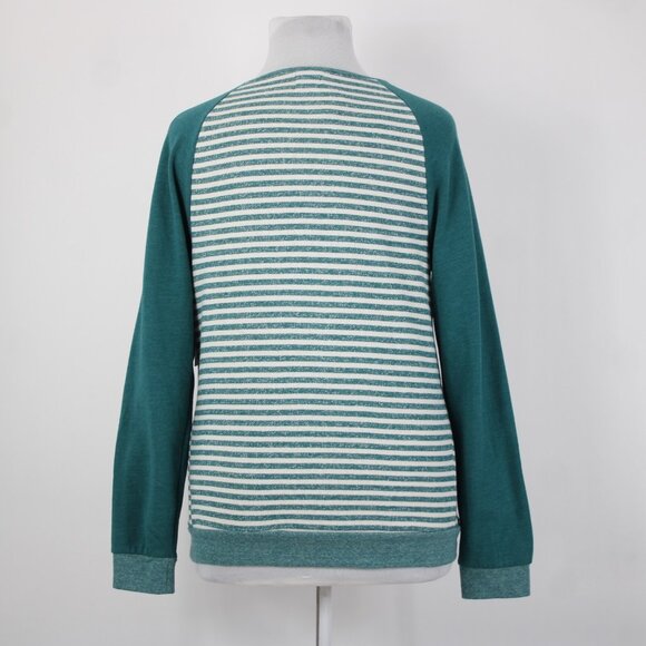 Volcom Lived In Sz XL NEW $45 Heathered Emerald Green Cream Cotton Blend Sweater - Picture 7 of 14